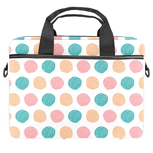 Sac à bandoulière pour ordinateur portable 13-14.5 pouces motif arbre et pois