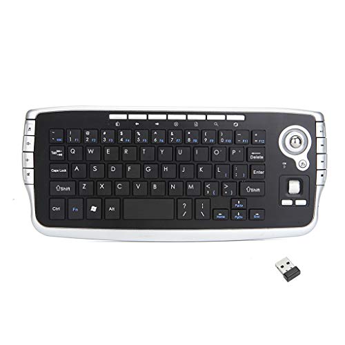 2 en 1 Trackball Clavier 2.4G Mini Clavier Sans Fil Multimédia Fonctionnel Clavier 2.4G Mini Air Mouse Clavier