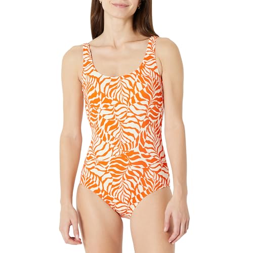 Image of Amazon Essentials Women's One-Piece Scoop Neck Coverage Swimsuit (Available in Plus Size)