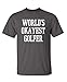 Feelin Good Tees World's Okayest Golfer Sports Golfing Golf Funny T Shirt L Charcoal