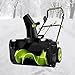 Chasse-neige électrique, souffleuse à neige sans fil, direction réglable à 180°, largeur 50 cm, distance de lancement de 7,6 m, lumière intégrée, pour toutes les routes et passerelles