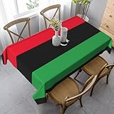 Pidgazdfgv Küchentischdecke mit libyscher Flagge, eng anliegend, waschbar, knitterfrei, dehnbar, rechteckig, Terrasse