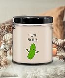 SpreadPassion I Love Pickles Candle - Soy Wax Candle - Hand Poured Candle - 9 Oz Vanilla-Scented Can