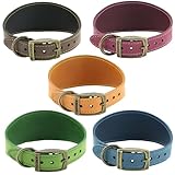 Ancol Timberwolf Lederhalsband Whippet Leder Halsband Raspberry 30-34cm