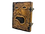 The Necronomicon Evil Dead Dark Magic Book Leather Gothic Journals Demon Summon Witch Horror Movie Prop replica Large Grimoire Witchcraft Book of Shadows Spells Decoration 8X6 in