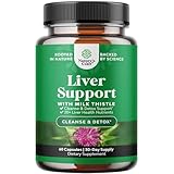 Milk Thistle Liver Support Supplement - Herbal Liver Supplement with Silymarin Milk Thistle Extract Dandelion Root Artichoke Extract Choline Bitartrate Berberine and Chicory Root for Cleanse