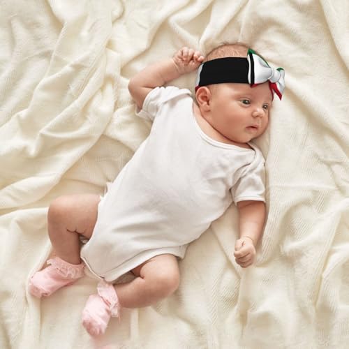 Kuwaiti flag Baby Headbands Soft Nylon Hairbands with Stretchy Bows Girls Hair Accessories for Newborn Infant Toddler Kids4