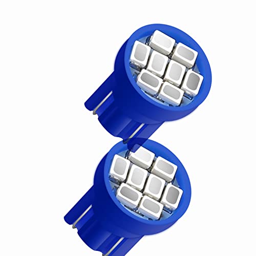 Pack de 10 Bombillas LED T10 194 168 Azul miniatura 4