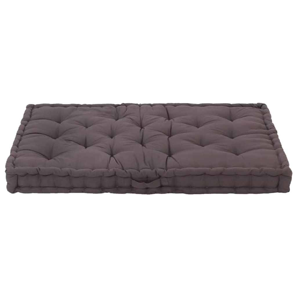 Palettenkissen 120x80x10 cm Baumwolle Palettenpolster Anthrazit | Bequeme Palettenauflage mit Tragegriff für gemütliche Stunden auf der Terrasse und im Wohnzimmer.