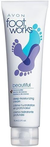 Avon Foot Works Beautiful Deep Moisturizing Cream with Cocoa Butter 2.5fl Oz by Foot Works Beautiful