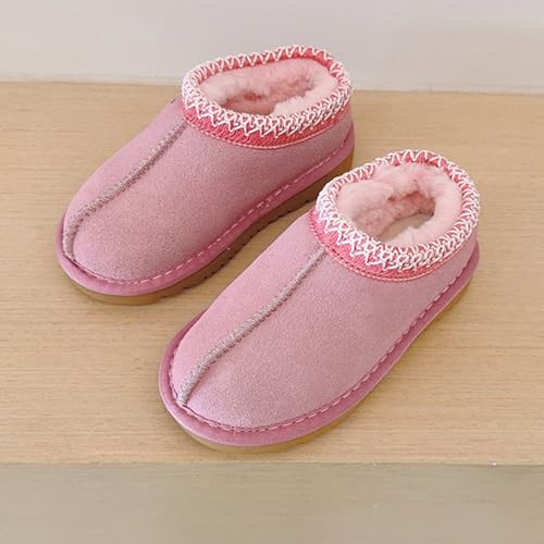 Fashion Winter Plush Platform Boots Little Kids Ankle Boots Toddler Kids Wool Lined Slippers Girls Boys Outdoor Warm Indoor Home Anti-slip Trendy Mini Boots3