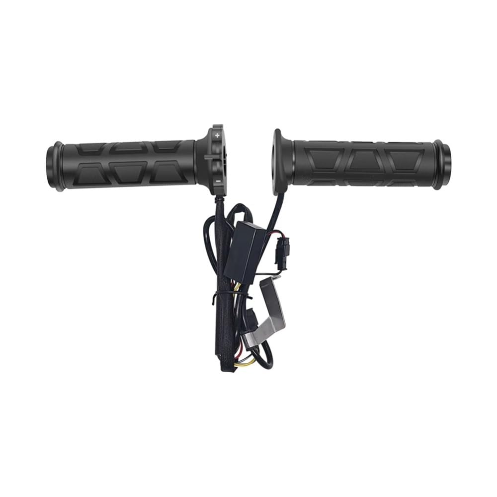 PoignéEs Guidon Moto Poignée Chauffante Électrique pour Moto, ATV, Scooter, Guidon De 22mm, Chauffe-Mains, 3 Vitesses Réglables