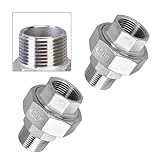 Opatiny 304 Edelstahl-Gewindeverbinder für langlebige Rohrleitungsanwendungen, DN8 auf DN25 (1/4 bis 1 Zoll), kompatibel mit petrochemischen, kommunalen und Schiffbausystemen, 2 Stück