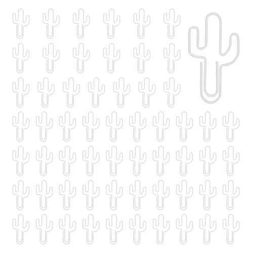 Trombones cactus contre la rouille sur vos papiers : 60 fixations blanches de bureau