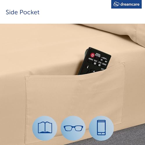 Image of DREAMCARE Queen Sheets - 6 pcs Breathable Cooling Sheets Queen - up to 15 inch