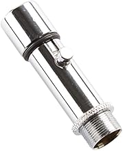 Instantly connect or disconnect your mic clip or boom from your stand Easy to use quik-release push button Shock absorbing rubber washer Standard 5/8-27" threading at both ends Chrome color