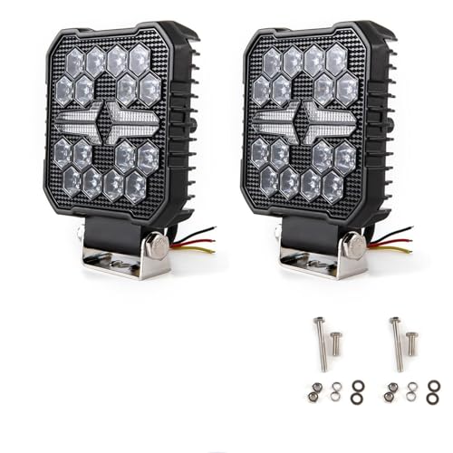 Feux de travail LED 12V camion et projecteur pour remorque bagger