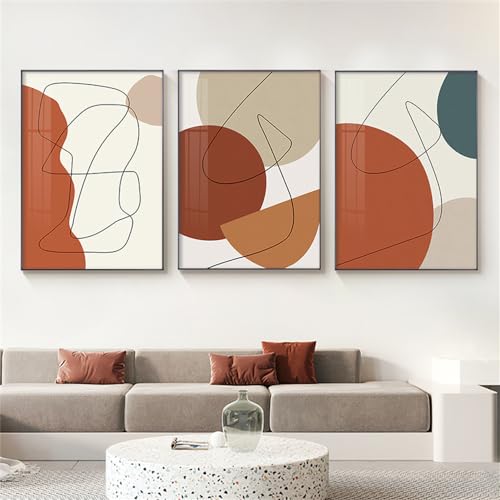 Pósteres abstractos geométricos para transformar la pared de tu dormitorio