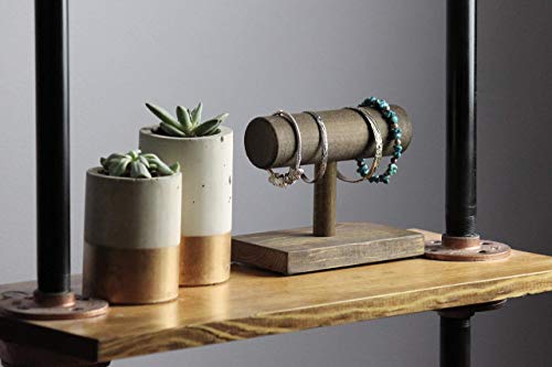 Jewelry Display Stand - Solid Wood T-Bar Display/Bracelet/Bangle/Small Watch/Craft Show/Boutique Rustic Rack/Made in USA / 1 tier