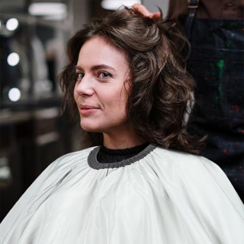 Capa de corte de cabello Tofficu 150x170cm Gris miniatura 7