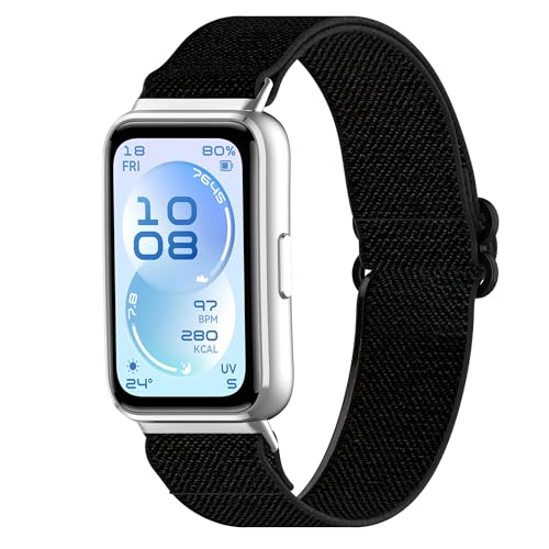 [Miitech] �o���h HUAWEI Band 11 / HUAWEI Band 11 Pro �Ή� �����x���g �L�k�o���h �i�C�����f�� �_�炩�y�� �ʋC�� �N�C�b�N�����[�X �ւ��x���g �E���h�~�i�u���b�N�j