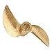 Heyiarbeit 2 Blades Propeller for Ship Model Rc Boat Propeller Model Golden Brass Positive Paddle 42mm Diameter 1.4 Pitch 4.76mm Hole Dia
