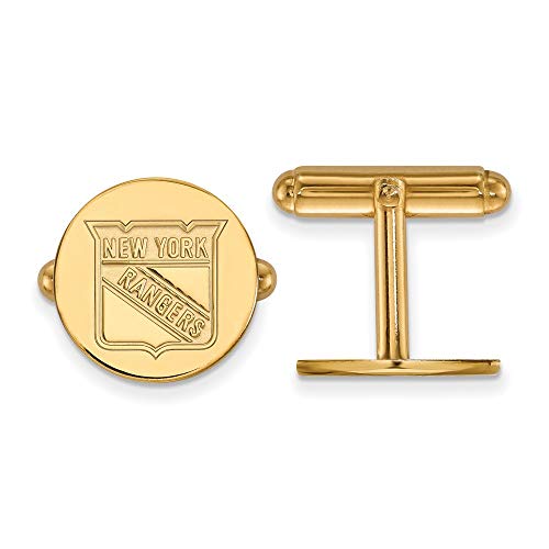 New York Rangers Cufflinks (14k Yellow Gold)