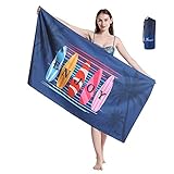 【Sandfrei und schmutzabweisend】: Unser sandfreies Handtuch besteht aus einem sandabweisenden Mikrofasergewebe, Sie müssen dieses sandfreie Handtuch nur leicht schütteln. Es kann als Damen Strandlaken verwendet werden, genießen Sie einen sandfreien, komfortablen Tag.