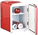 Produktbild Rosenstein & Söhne Kleiner Kühlschrank: Mini-Kühlschrank mit Warmhalte-Funktion, 4 Liter, für 12/230 Volt, rot (Mini für Dosen, Kfz, Zigarettenanzünder)