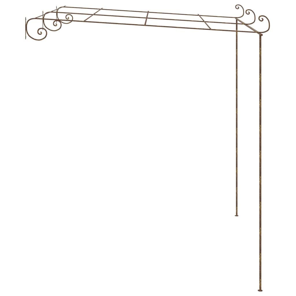 Schmiedeeisen Pergola Antik-Braun 3x3x2,5 m für Rosen, Kletterpflanzen, Efeu und Clematis im Garten, Innenhof oder auf der Terrasse