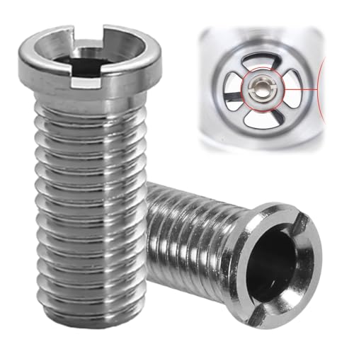 2 Stück Hohlschraube Spüle,Hohlschraube für Siebkorbventile,M12 x 30 mm Edelstahl Hohlschraube Spüle,30mm Waschbecken Schrauben,Geeignet für Küchenspülen Siebkorbspülen Spülbecken Zubehör Silbrig