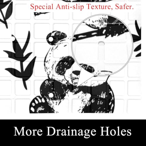 Tapis de bain antidérapant panda séchage rapide absorbant l'eau