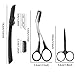 12 in 1 Eyebrow Trimmer Kit Eye Brow Scissors, Eyebrow Razor, Eyebrow Comb, Eyebrow Comb Scissor, Eyebrow Brush,Folding Eyebrow Knife, Scissors Razor, Eyebrow Trimmer, Tweezers.