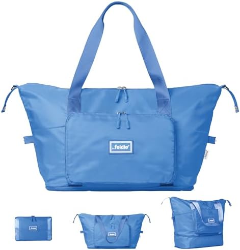 The Foldie Foldable Travel Bag for Women - 40L Weekender Bag with Multiple Pockets - Carry On Expendable Travel Bag