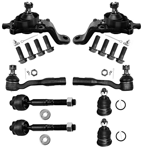 SCITOO 8-PC SET Suspension Kit For Toyota Sequoia For Toyota Tundra Front Inner Tie Rod End Front Outer Tie Rod End Front Lower Ball Joint Front Upper Ball Joint