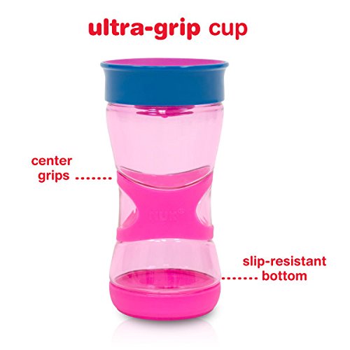 NUK Magic 360 Sippy Cup, Pink, 13oz 1pk