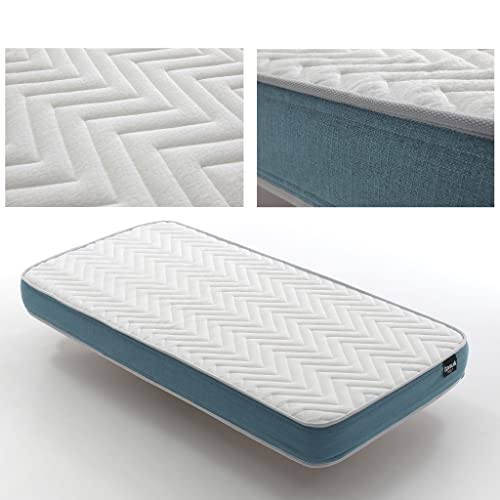 Tanuk Colchon Viscoelastico 90x190 Teen Star 20 Multicolor Colchon Infantil y Juvenil Hipoalargenico Termoregulador Envio Envasado al Vacio y Enrollado