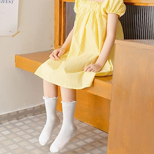 Girls Mid Calf Socks Baby Toddler Kids Ruffle Socks Infant Anti Slip Floor Socks Breathable Stockings Athletic Socks2