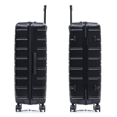 Image of InUSA TREND Luggage with Spinner Wheels | Durable lightweight Hardside Suitcase, Travel Bag with Handle and Trolley | 32-inch Extra-Large Checked luggage | Black