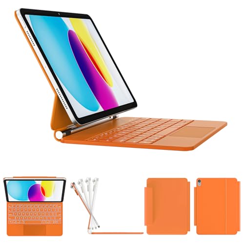 Image of RAYMCRAFT for iPad A16 11th /10th Gen Case Keyboard, Magnetic Floating Stand