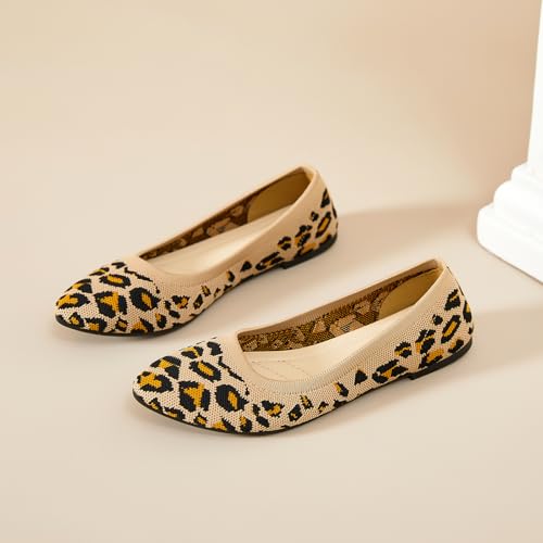 Image of HEAWISH Women's Ballet Flat Flats Shoes Comfortable Mesh Pointed Toe Slip On Dress Shoes