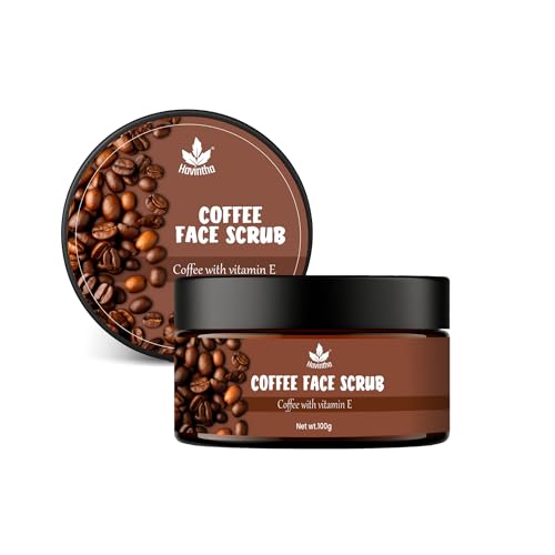 Image of Havintha Coffee Face Scrub 100g - Natural Exfoliating Scrub for Glowing Skin | Helps with Acne, Cellulite & Stretch Marks | Enriched with Vitamin E, Jojoba Oil & Kaolin Clay | Skin Brightening & Deep Cleansing