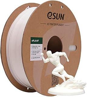 eSUN PLA Filament 1.75mm, ePLA-HS High Speed 3D Printer Filament Dimensional Accuracy +/- 0.03mm, 1KG Spool (2.2 LBS) Speedy Fast Printing Filament for 3D High Speed Printers, White