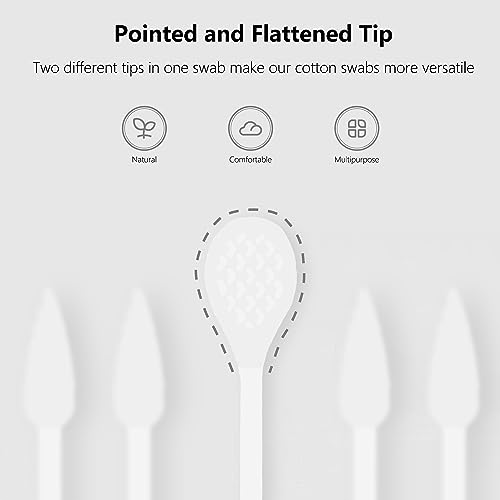 Image of 900pcs Precision Cotton Swabs, Pointed&Flattened Tip Cosmetic Applicators