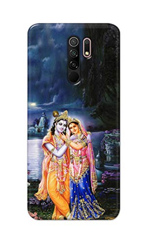 Image of Printed Hard Back Cover Case for Mi Redmi 9 Prime Back Cover (Radha Krishna) -1803