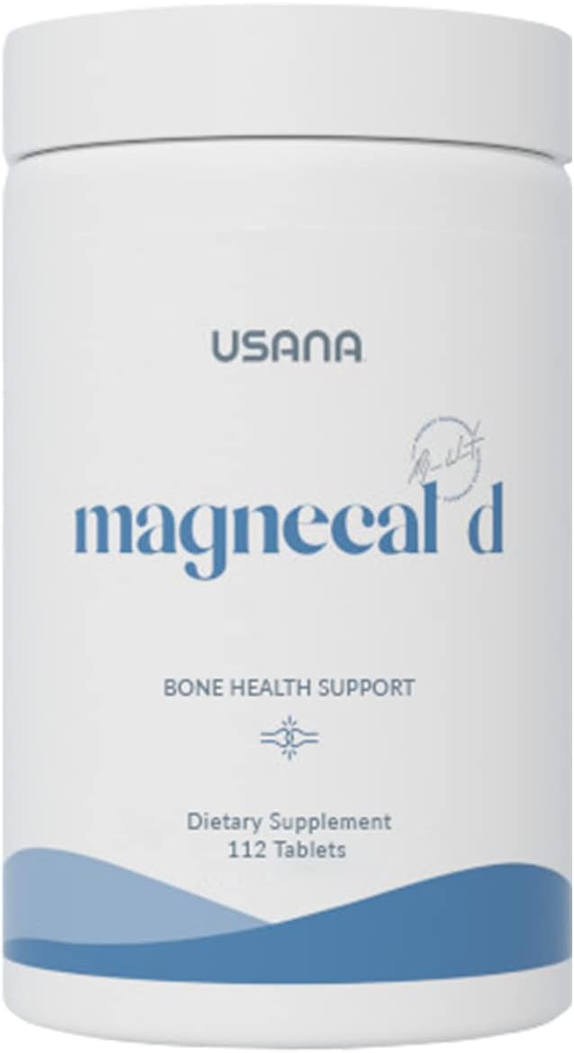 USANA MagneCal D - Balanced Ratio of Magnesium and Calcium Fortified with Vitamin D - 112 Tablets - 28 Day Supply