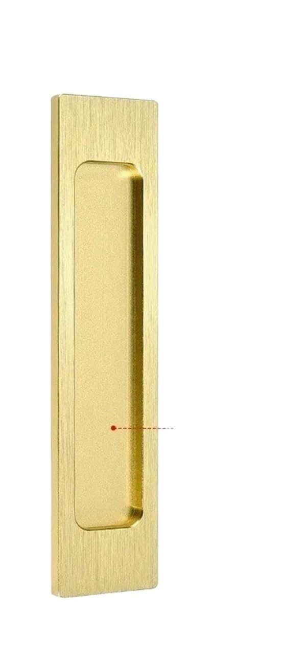 EKalgretrA Recessed Sliding Handles 1 PCS Concealed Buckle Embedded Sliding Door Handles Pull Rectangular or Elliptic(Square -B- Golden)