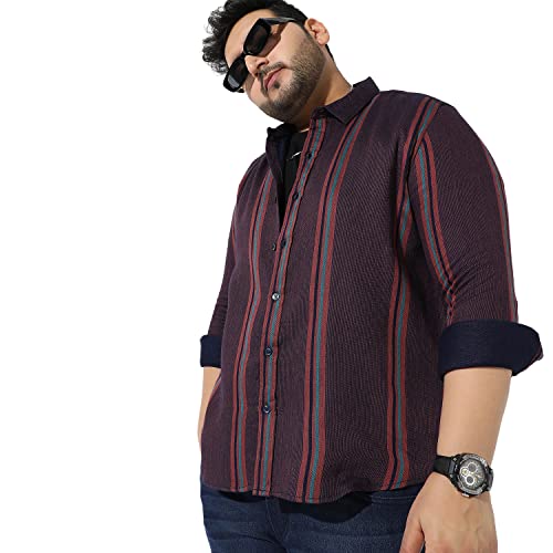 Image of Instafab Plus Men's Button Up Regular Fit Shirt for Casual Wear Modern Clothing Shirt Crafted with Regular Sleeve, Comfort Fit & High-Performance for Everyday Wear