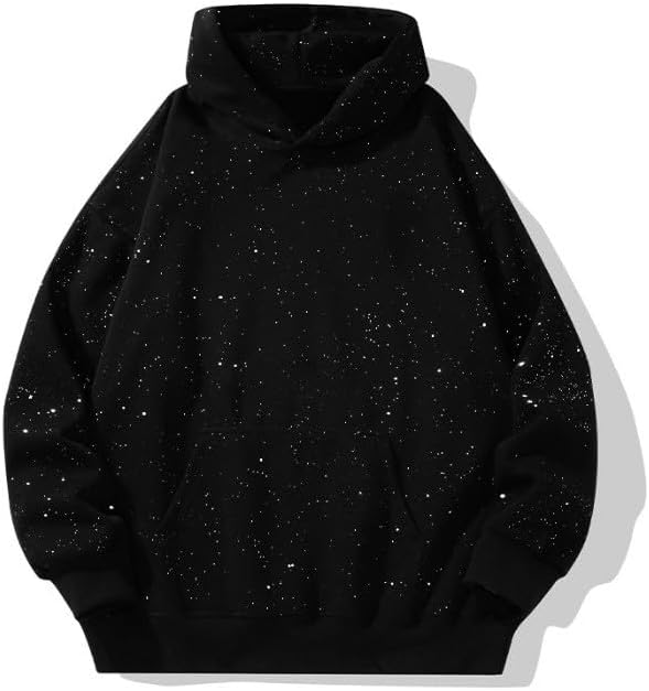 Glitter Hoodies For Women Trendy Sparkling Casual Long Sleeve Sweatshirt Long Sleeve Pullover Tops With Pockets