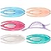 RC ROCHE ORNAMENT 6 Pcs Womens French Concord Curved Hair Clip No Slip Strong Grip Comfortable Hold Girls Ladies Beauty Accessory Pin Teeth Clamp, Medium Pastel Multicolor